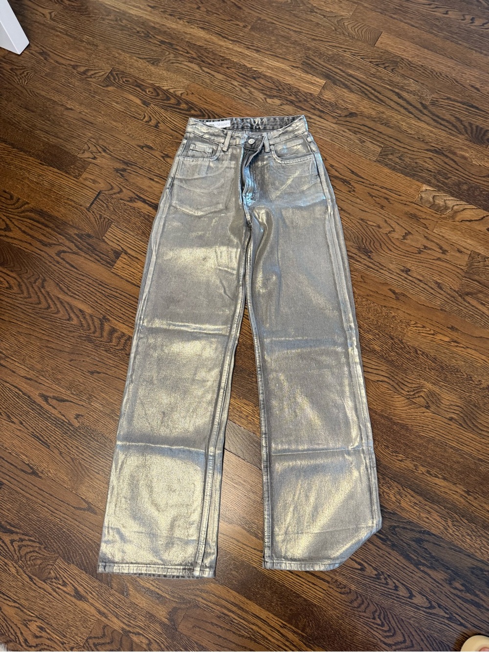 Zara Metallic Silver Women’s Bootcut Jeans